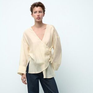 Zara Chiffon Wrap Shirt